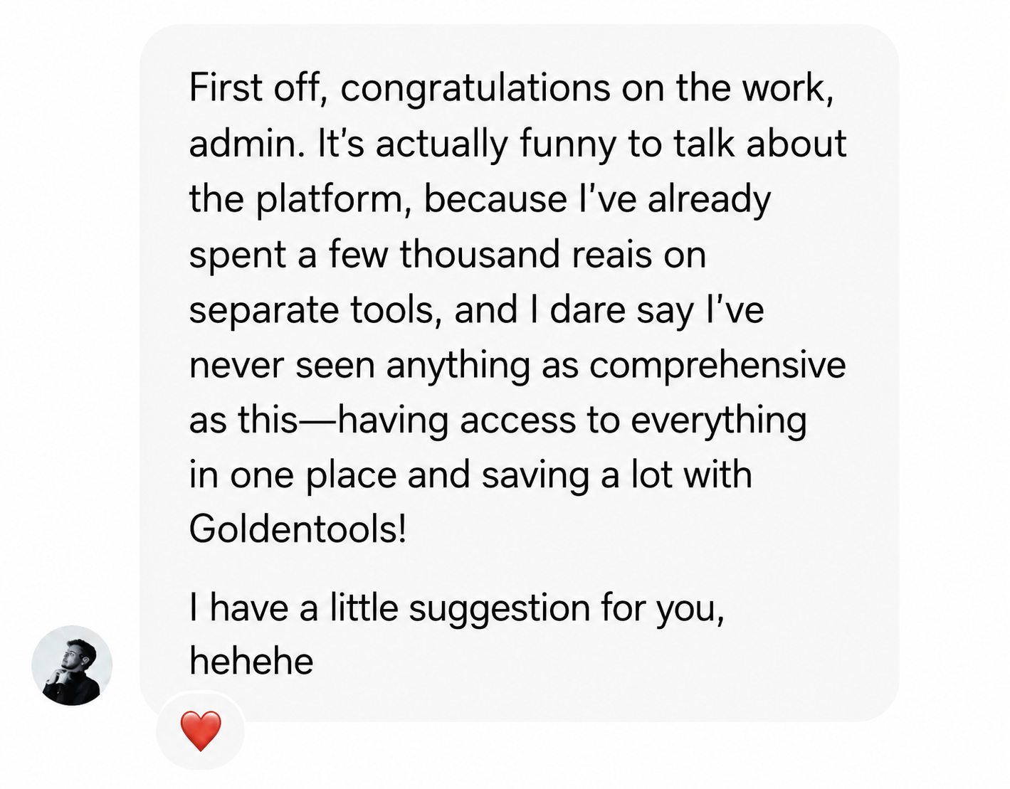Member testimonial
